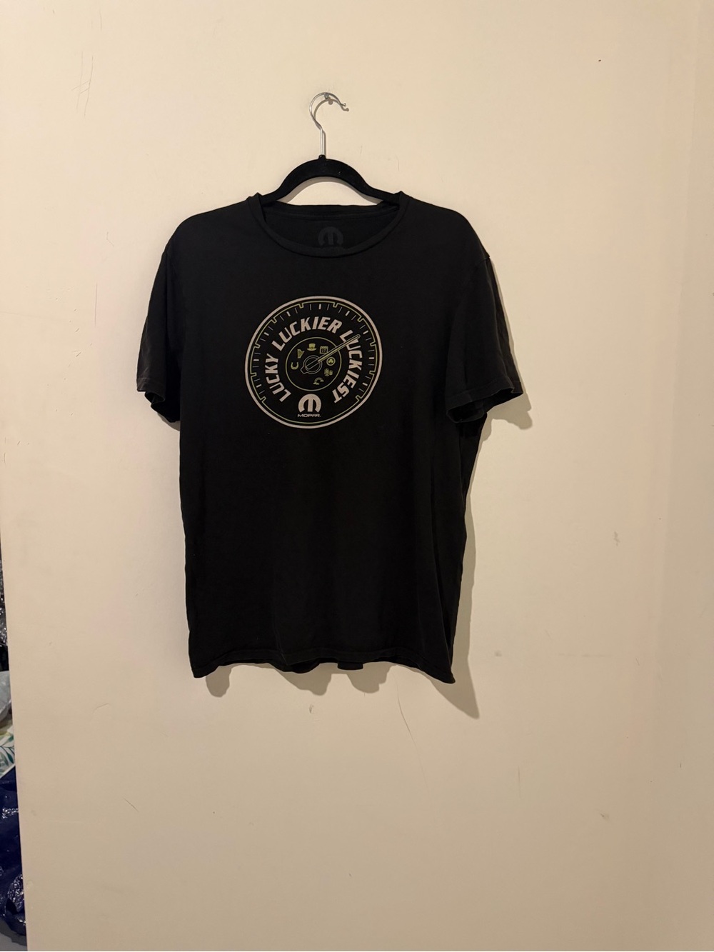 Mopar "Lucky, Luckier, Luckiest" Speedometer Graphic T-Shirt Size Large